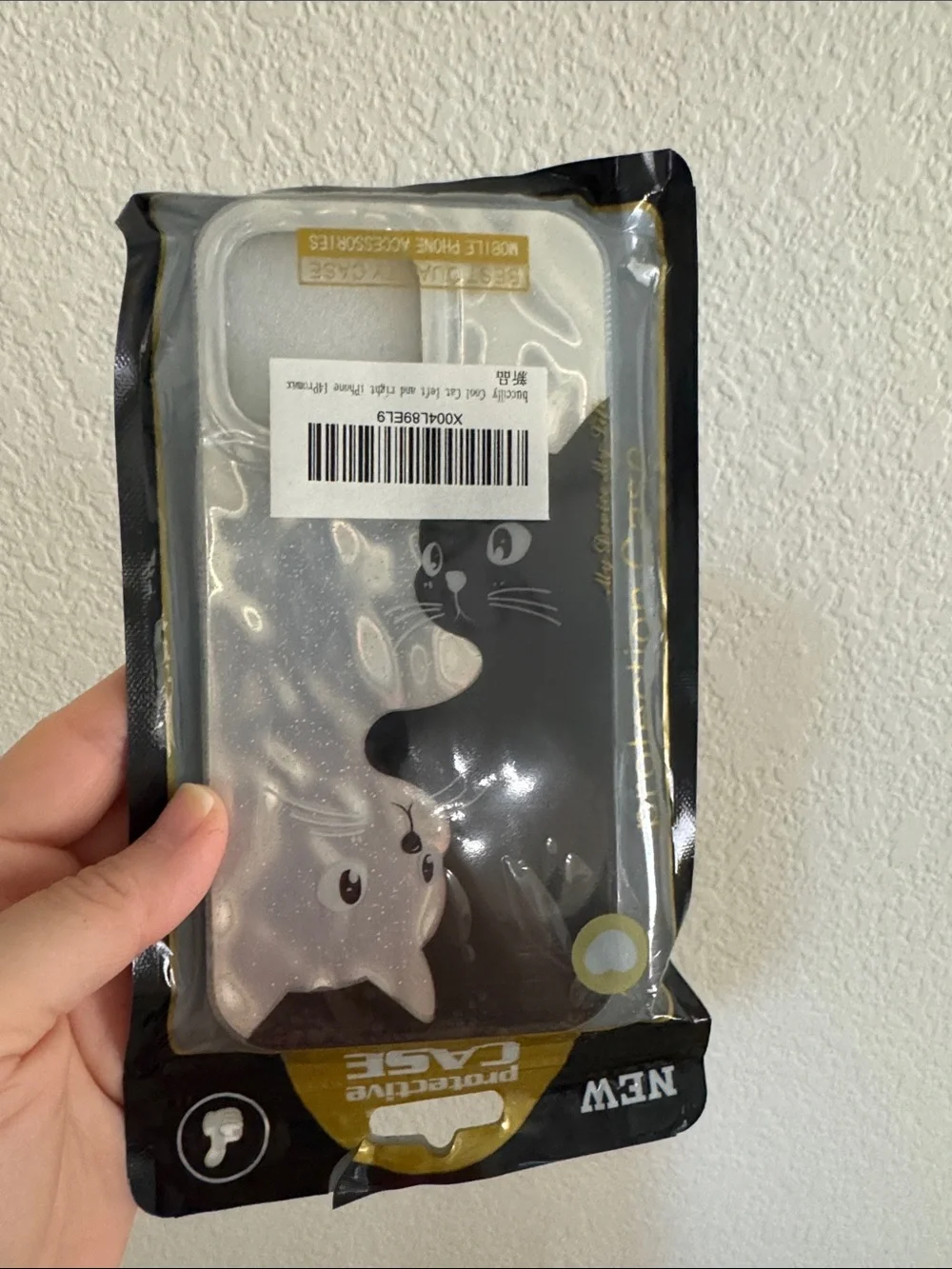 Cute Black & White Cat iPhone 14 Pro Max Case NWT